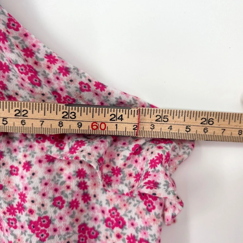 NWT City Chic Pink Foolish Ditsy Floral Ruffle Strap Tie Front Dress sz 24W - Picture 10 of 12